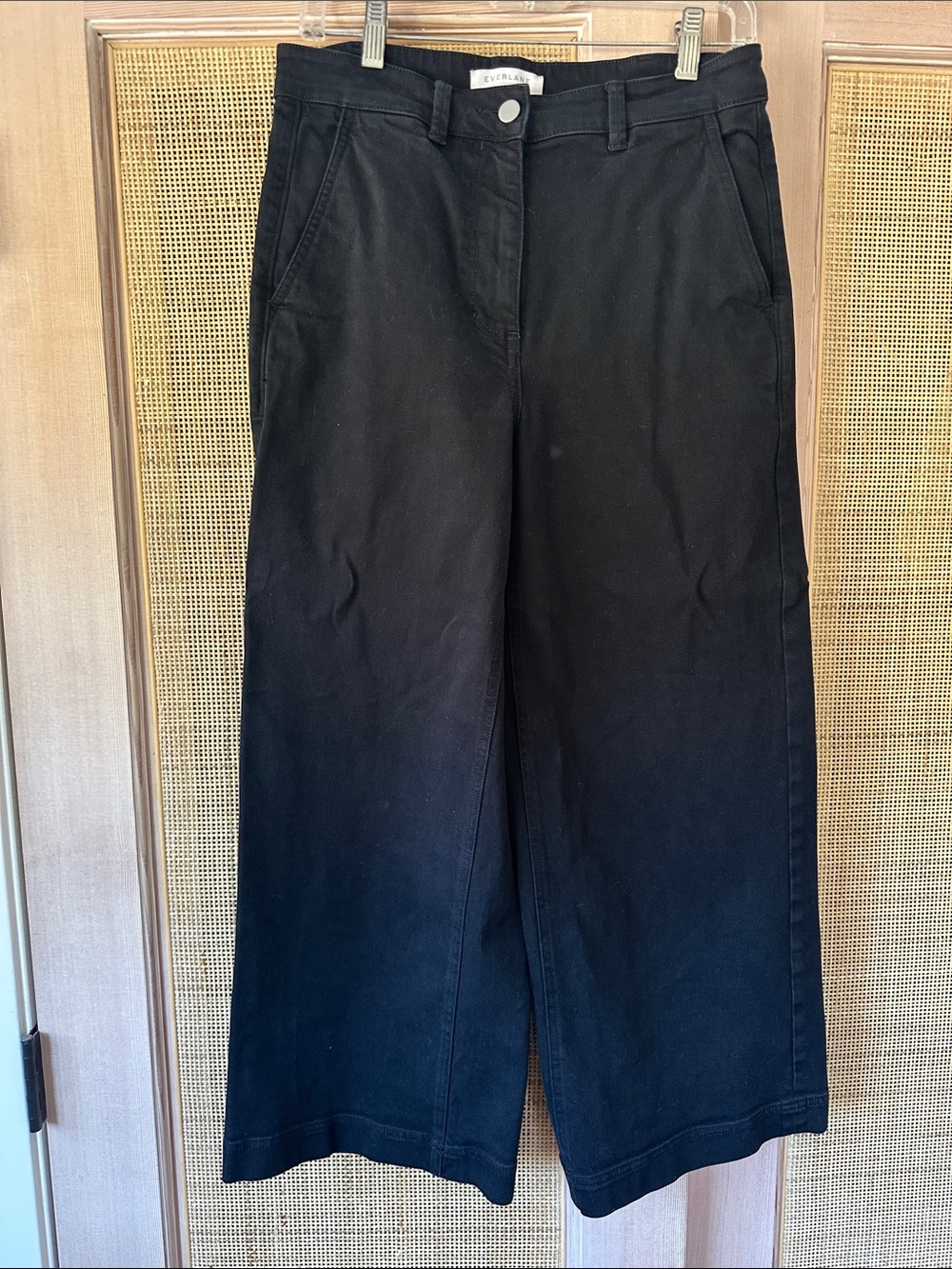 Everlane Black cropped wide leg trousers